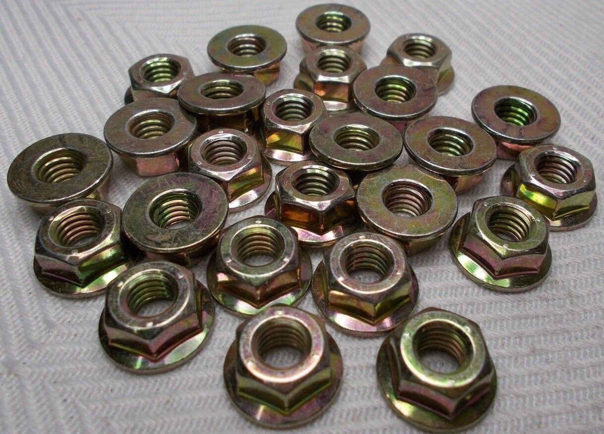 M6 6mm X 1.00 Coarse Thread Flange Nut Lot Of 25 Nuts
