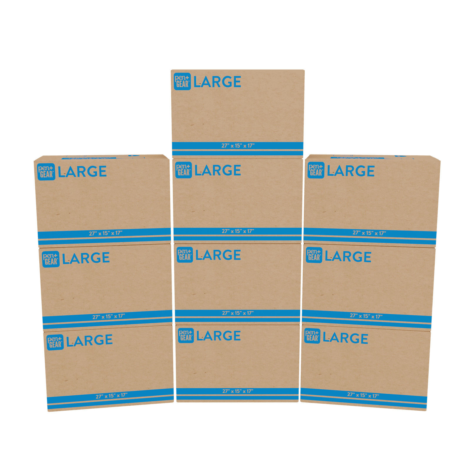 (10 pack) Pen+Gear Large Moving Boxes, 27L x 15W x 17H, Kraft