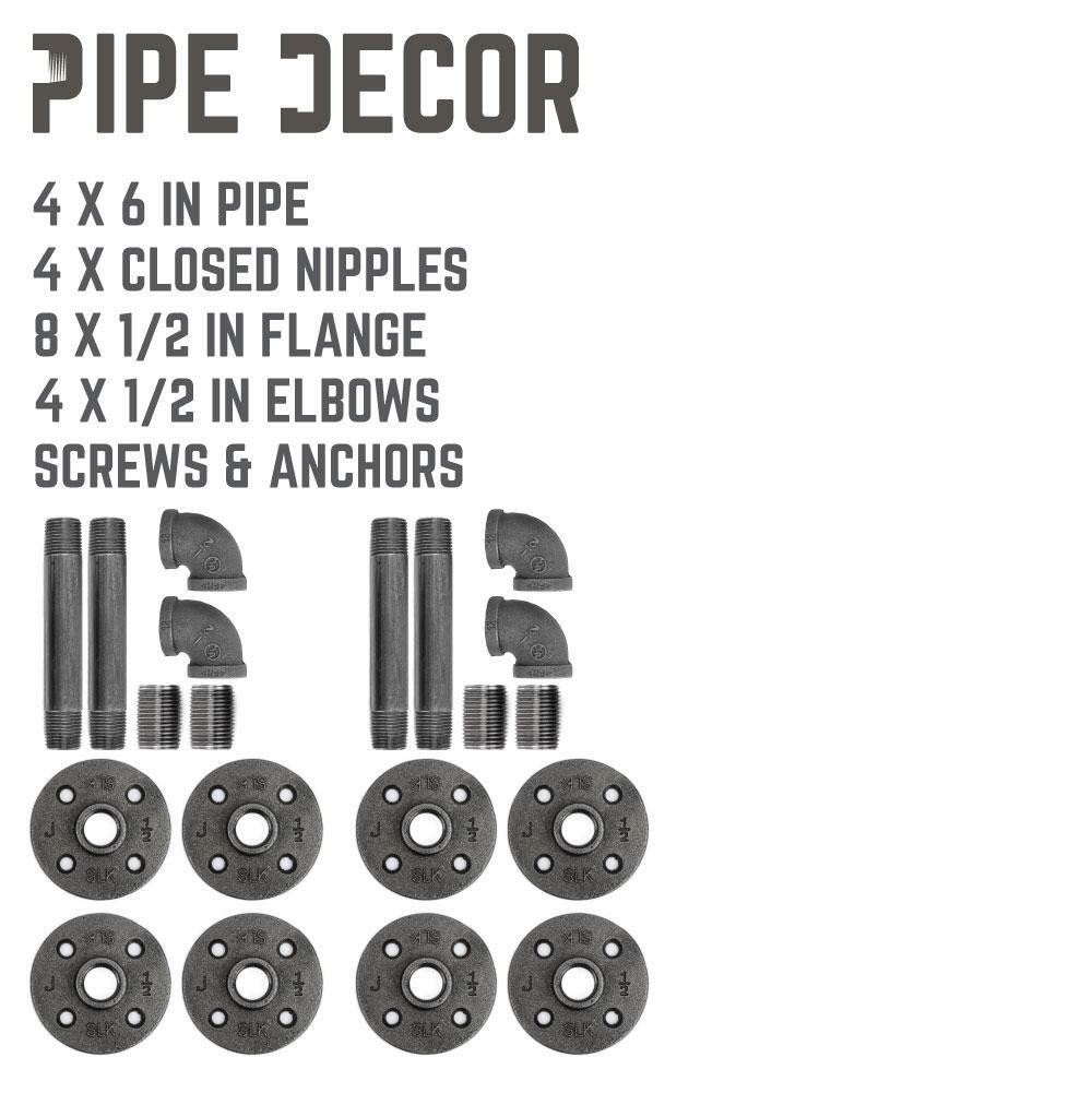 1/2 in. x 6 in. Double Flange Shelf Bracket, 4 Pack