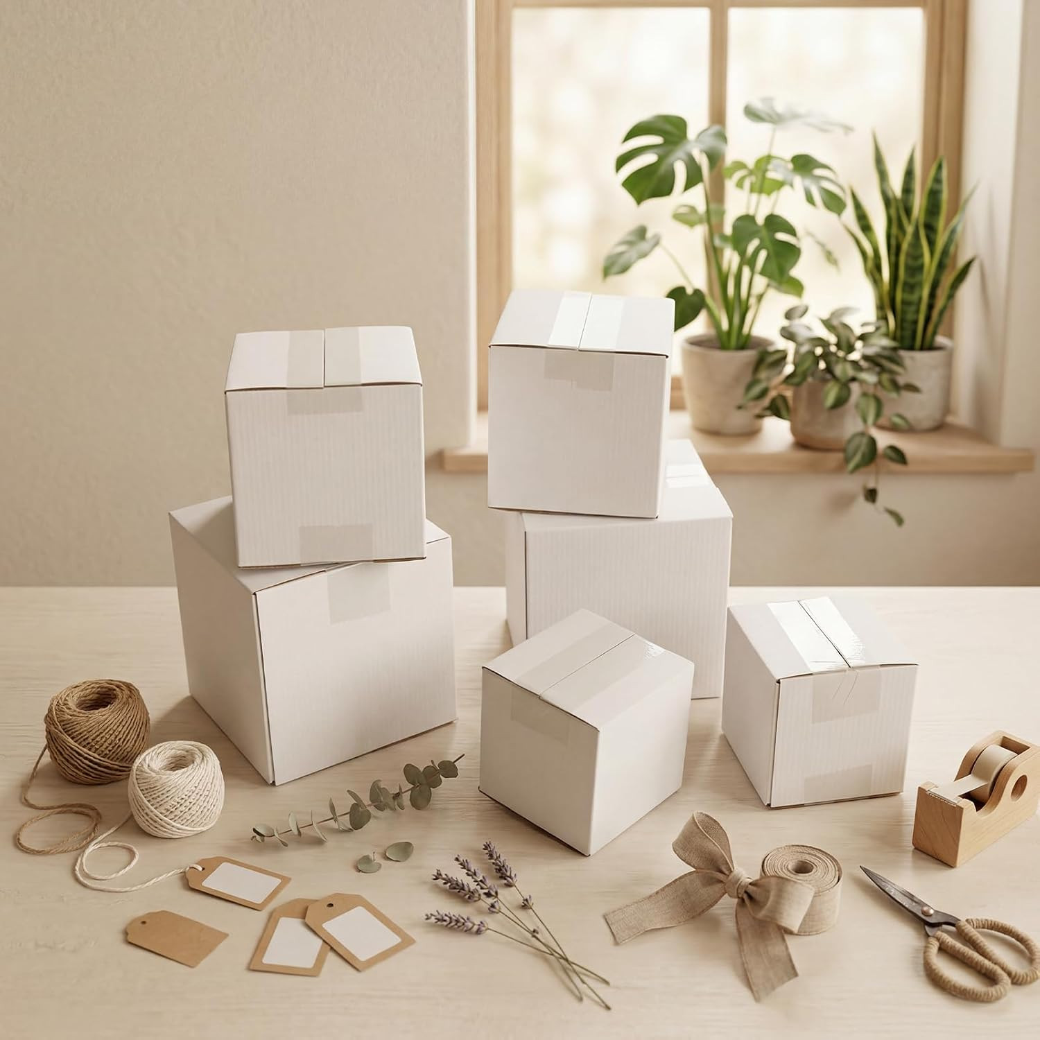 30 Packs Small Shipping Boxes Mixed Sizes, 10 PCS Each of 6X6X6, 5X5X5, 4X4X4, W