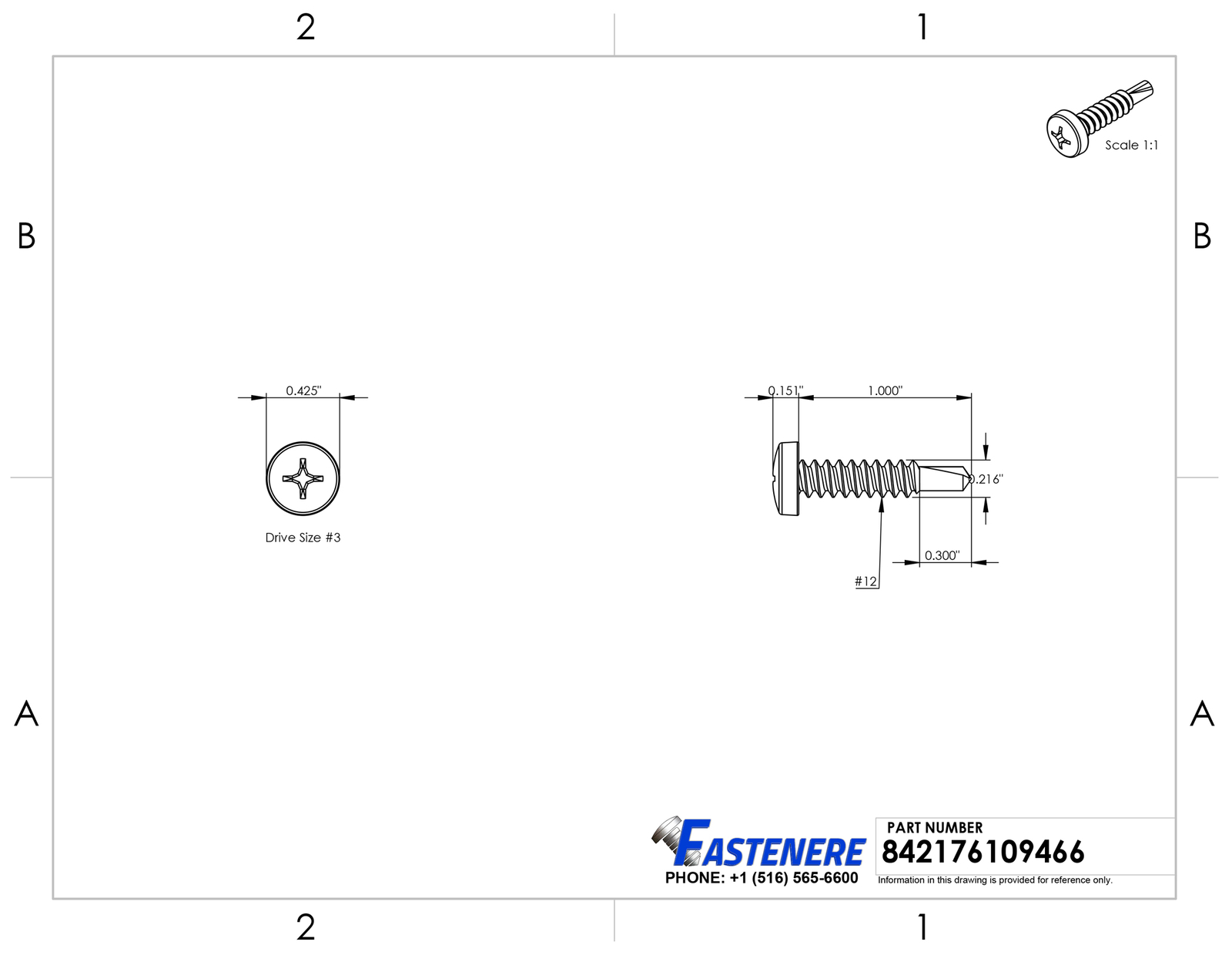 #12 x 1″ Phillips Pan Head Self Drilling Metal Tek Screws Stainless Qty 500