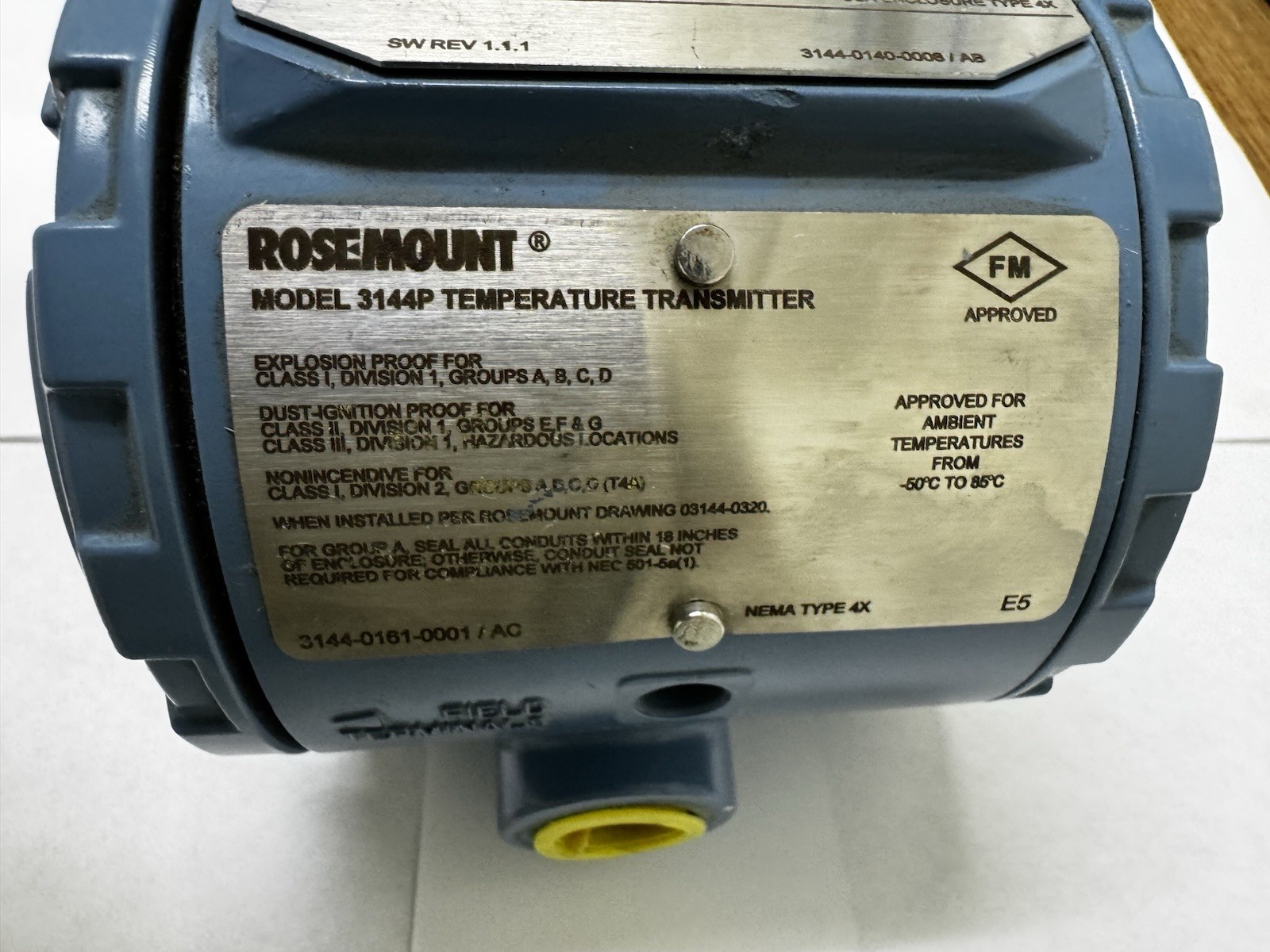 Rosemount 3144P D1A1E5B4 HART Temperature Transmitter NEW NOS Pt100 4-20mA