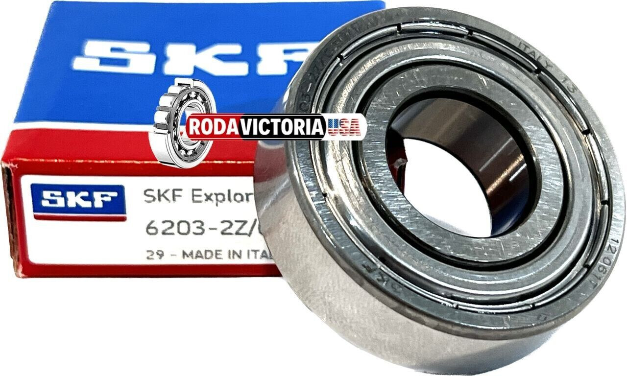 SKF 6203 ZZ C3 DEEP GROOVE BALL BEARING, METAL SHIELDED 17x40x12 mm 6203 2Z C3