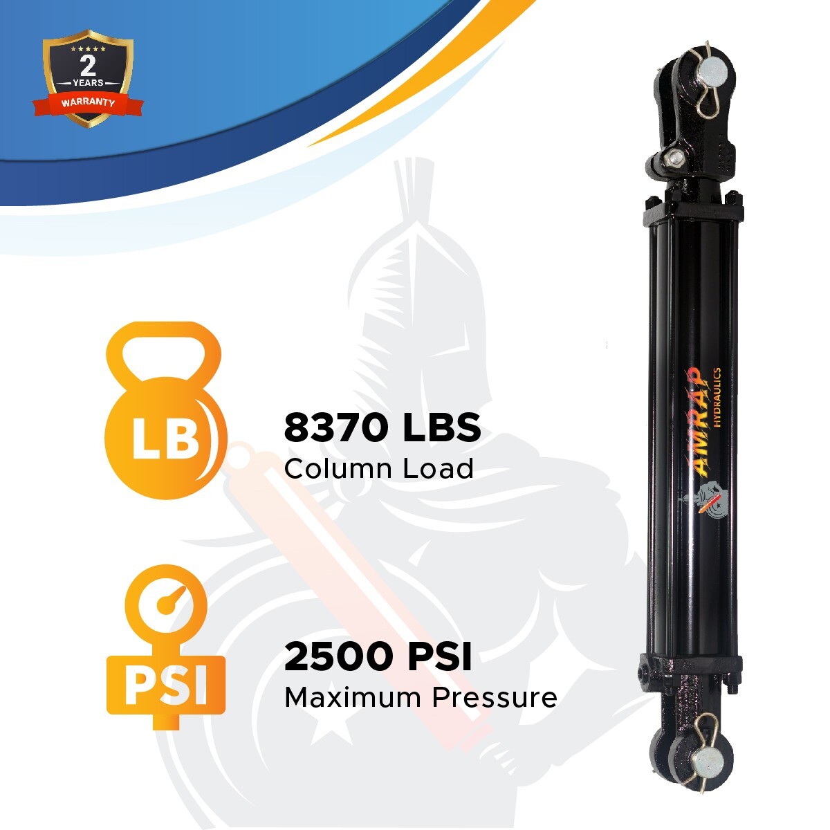 2.5×18 Hydraulic Cylinder-2.5″ Bore 18″ Stroke Double Acting Tie Rod Cylinder