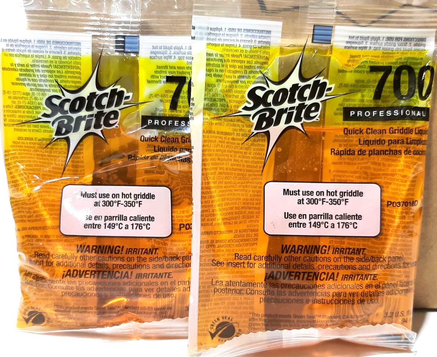 Scotch-Brite Quick Clean Griddle Liquid 700CC, 3.2 oz. (Pack of 40)