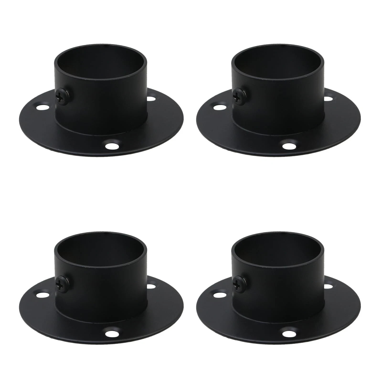 4 Pcs Round Post Bases Stainless Steel Flange Anchor Heavy Duty Brackets