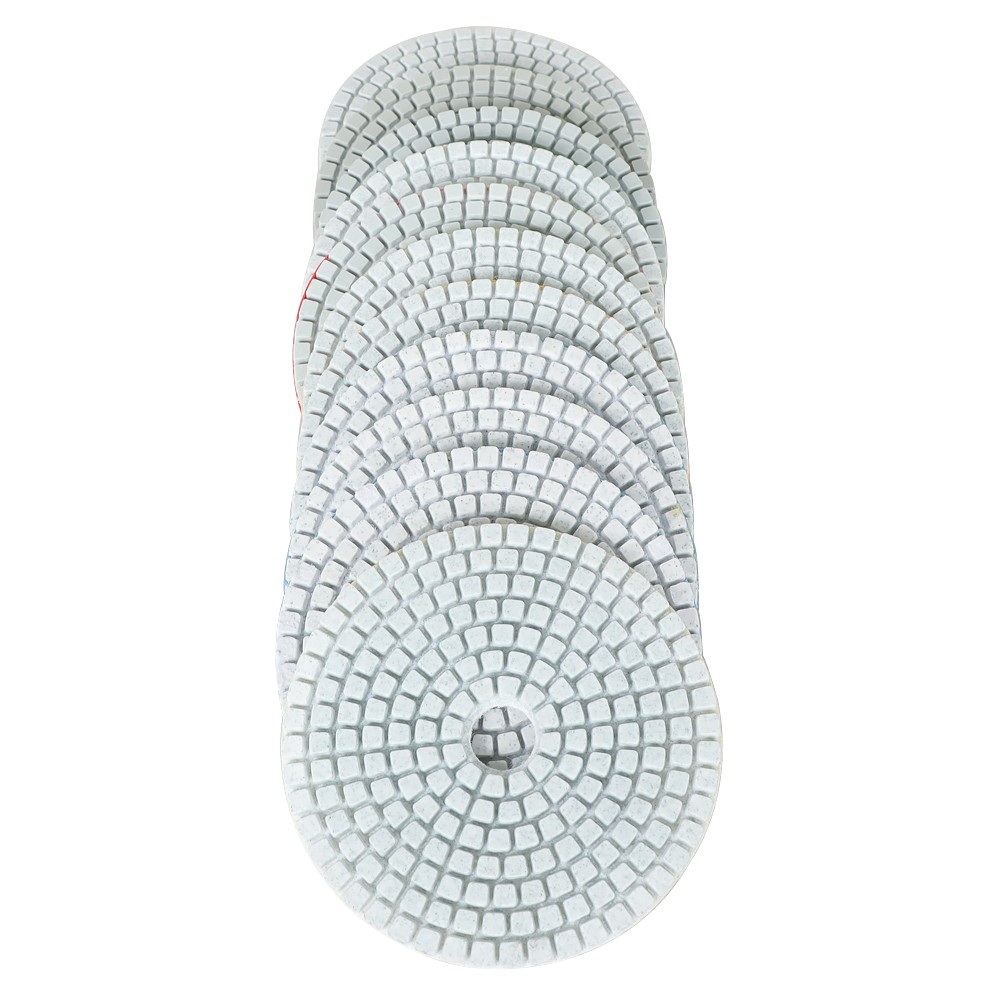 12PCS 4 Inch Diamond Polishing Pads Wet Dry Set Kit For Granite Concrete Marble