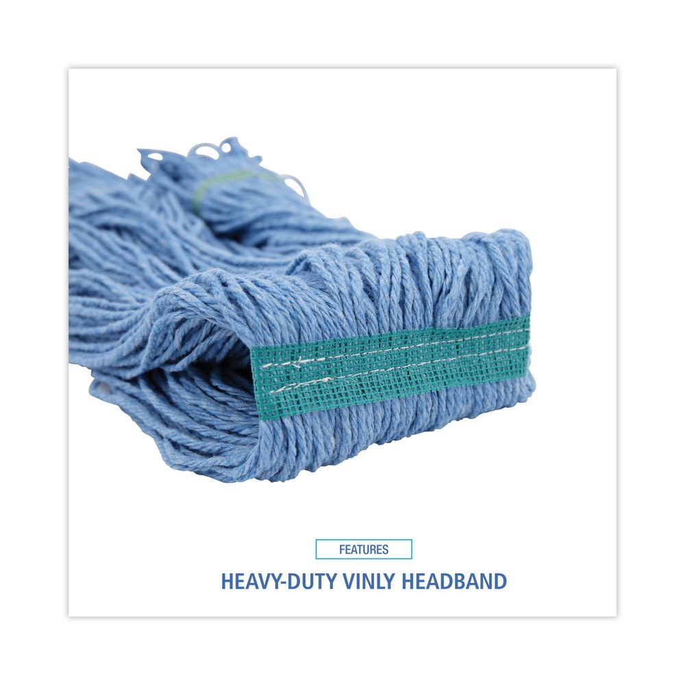 Boardwalk 502BLNB Super Loop Wet CO/SYN Mop Head – Medium, Blue New