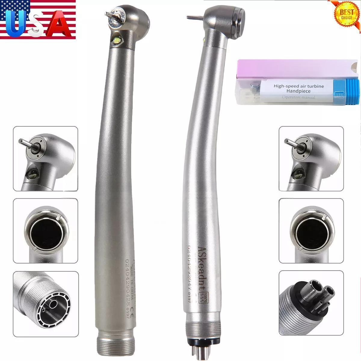 Dental Fiber Optic LED E-generator/ High Speed Handpiece Push Button 2/4 Holes