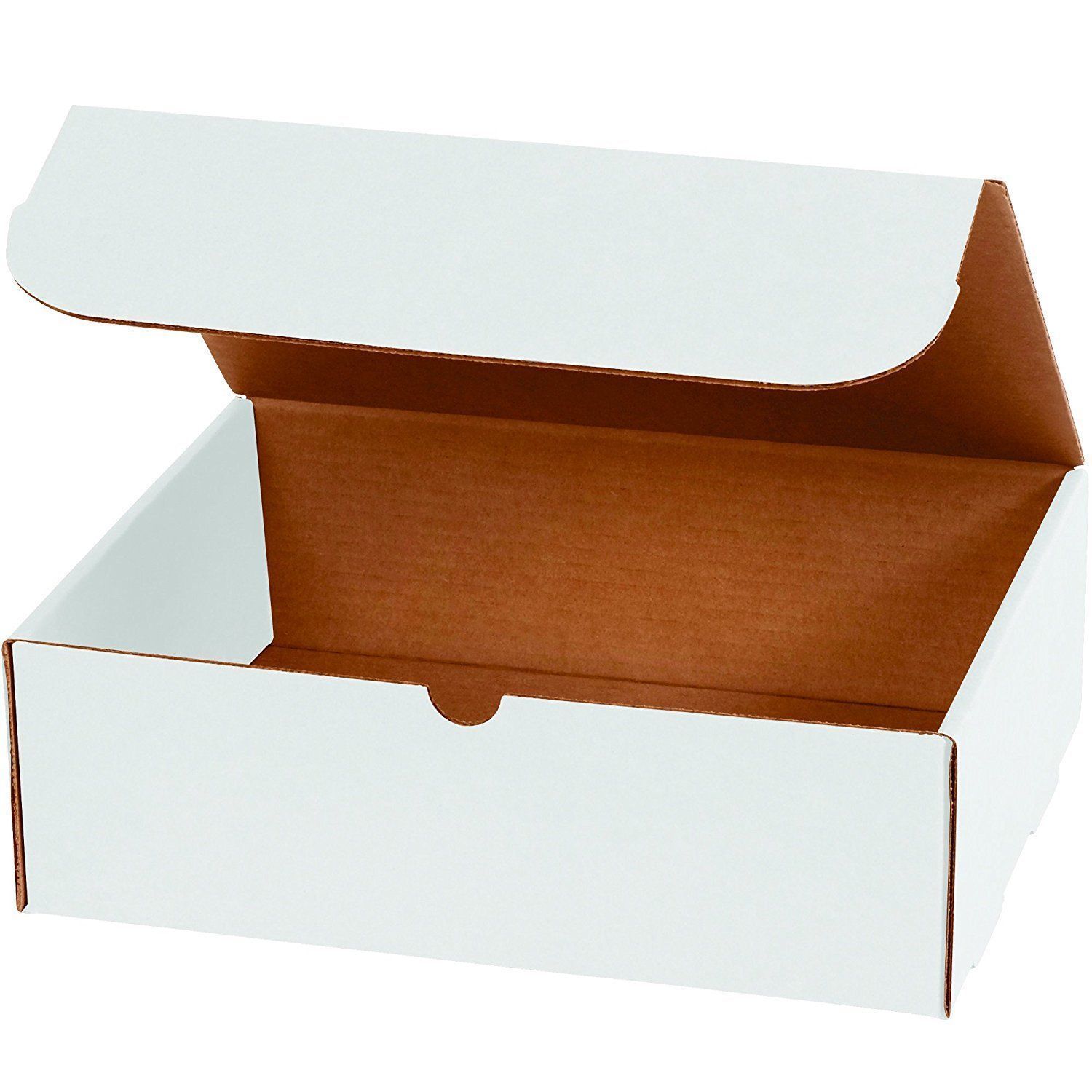 White Corrugated Boxes 5x3x2, 4x4x4, 5x4x2, 6x4x2, 6x4x3, 6x4x4, 6x6x6, 7x4x2