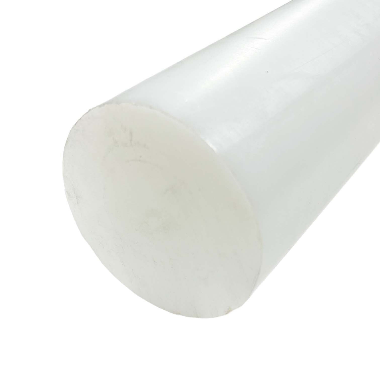 1.500 (1-1/2 inch) x 12 inches, UHMW Polyethylene Round Rod, Natural