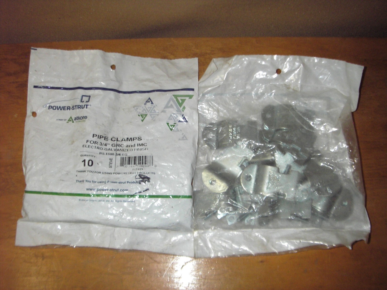 Lot Of 20 pcs: Power Strut PS 1100 3/4” Conduit Pipe Clamps/Straps. EMT IMT.
