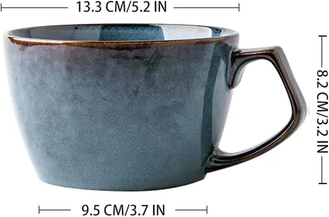Large Soup Bowl with Handle, 700ml Coffee Mug, Cereal Breakfast Cup, Suitable