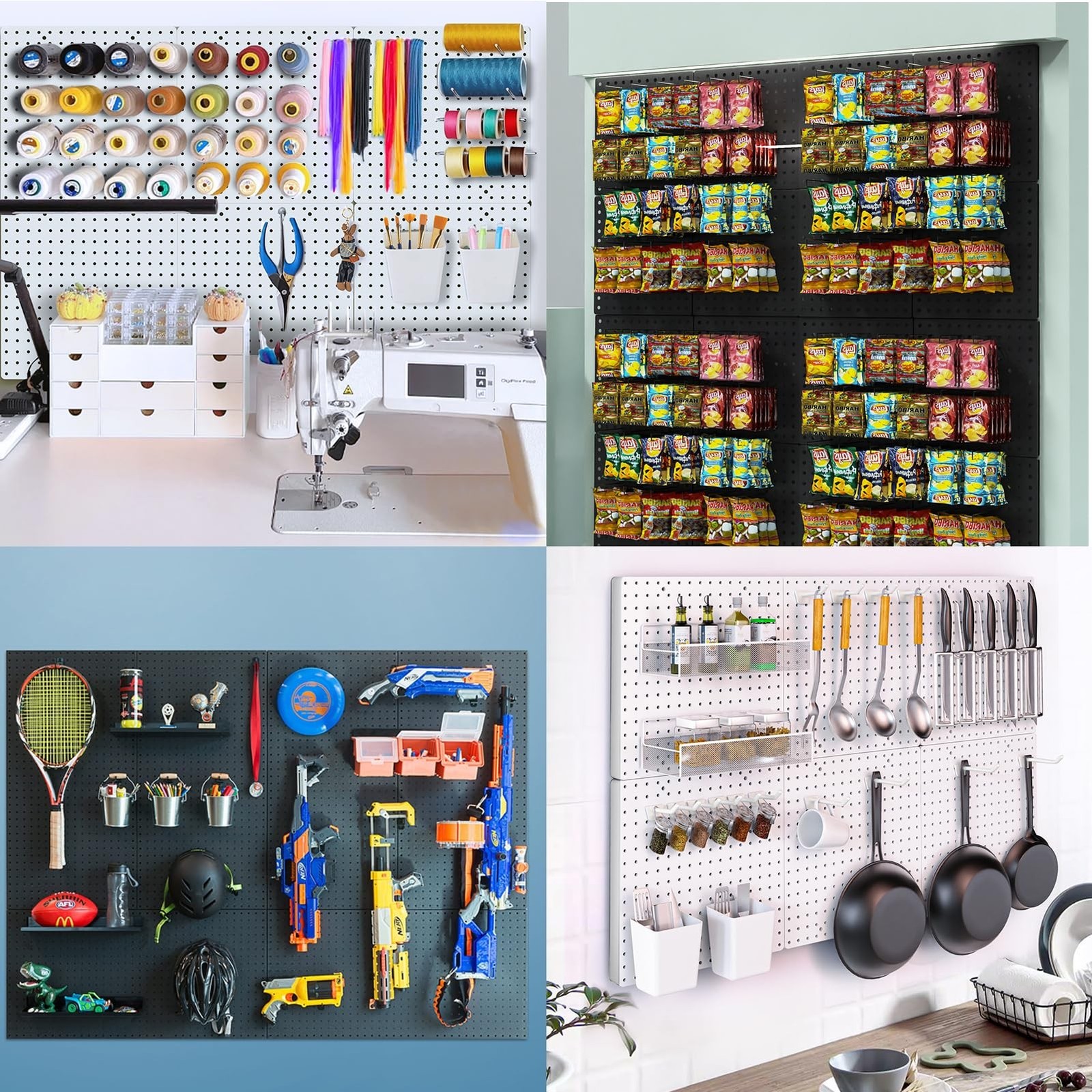 FZK Peg Board, 74PCS Metal Pegboard Wall Organizer Kit. Heavy Duty Pegboard, …