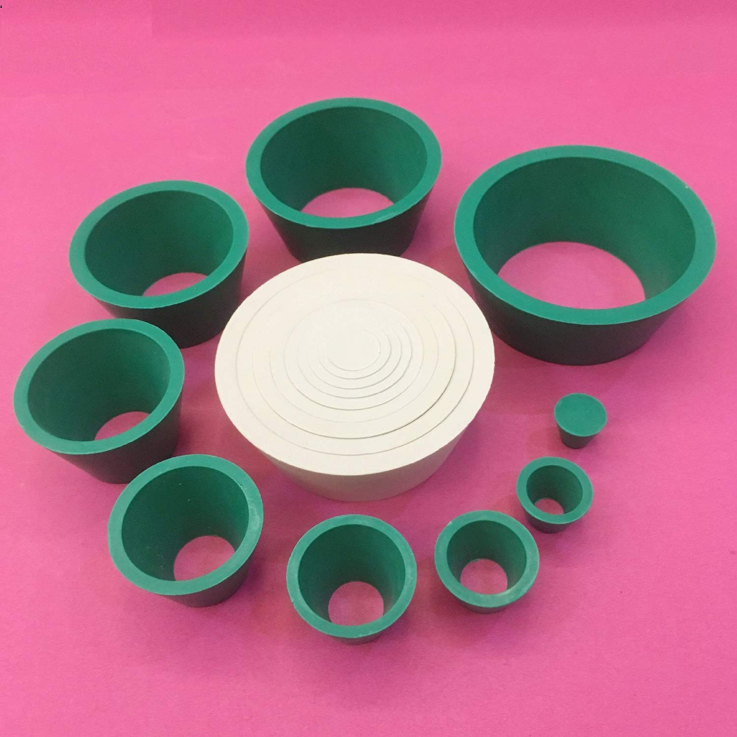 9 Count Filter Adapter Cones Set, Buchner Funnel Flask Adapter Set, Tapered Coll