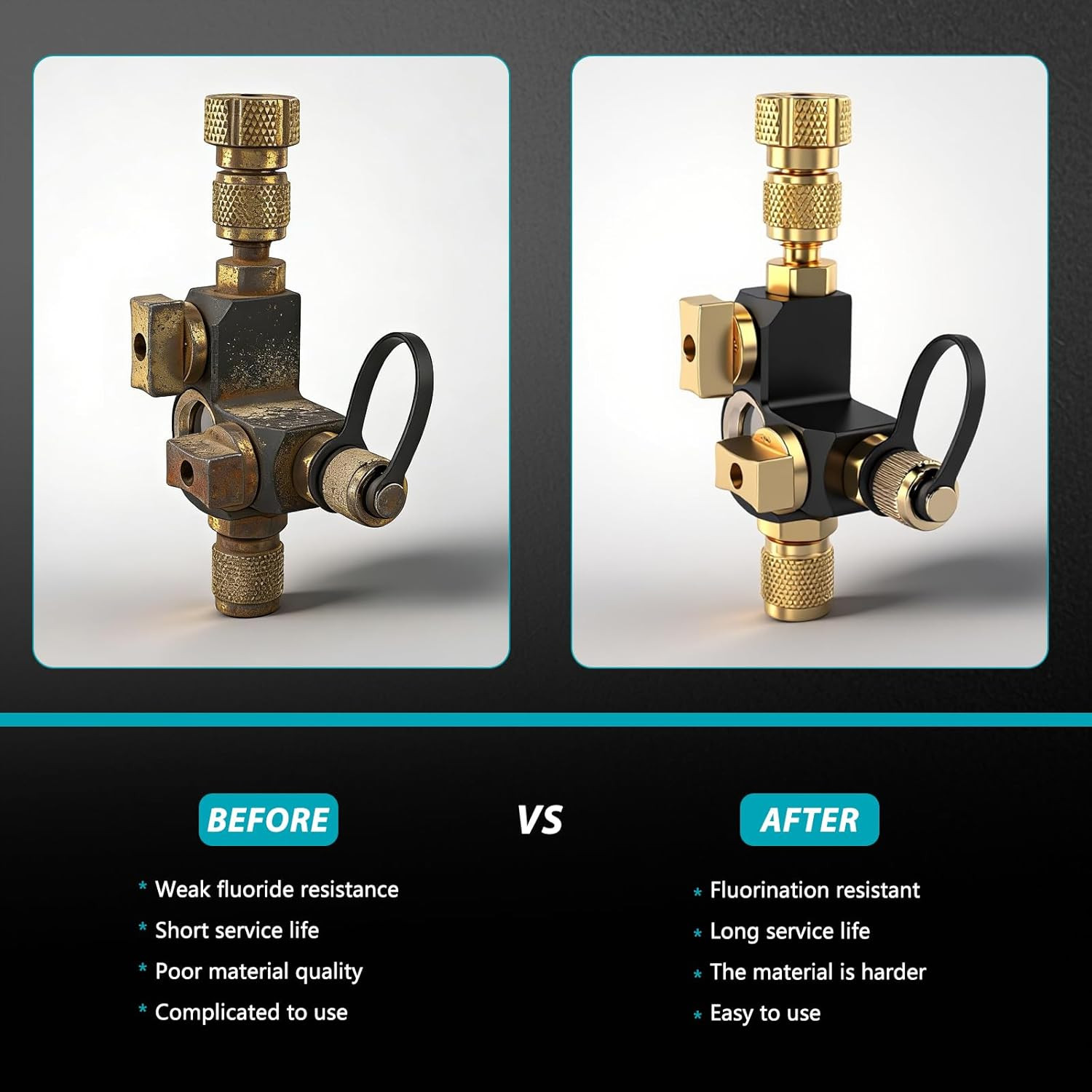 VC2G 1/4″ Valve Core Removal Tool Dual Valve with Sight Glass – Vacuum-Rated 20