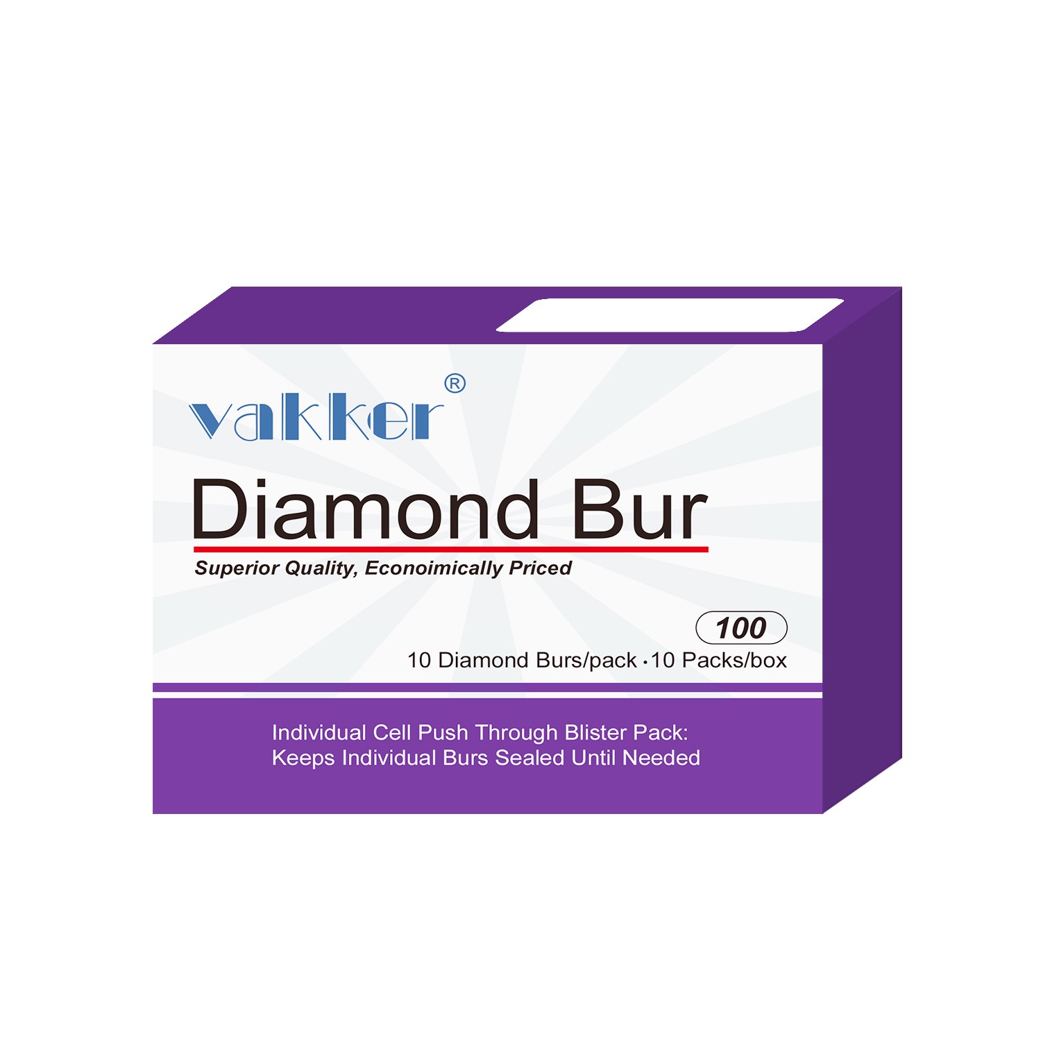 Vakker Dental Football FG Diamond Bur 368-018F Fine Grit 10/pk