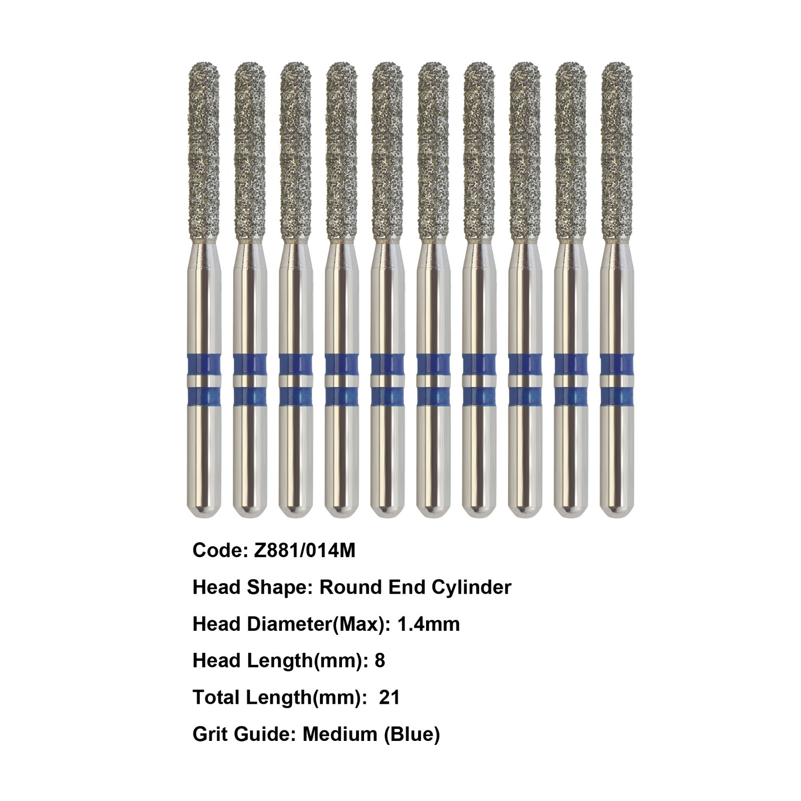 Zirconia Diamond Bur High Speed Bur FG Z368 Z856 Z850 Z881 Z379 Fine Medium Grit