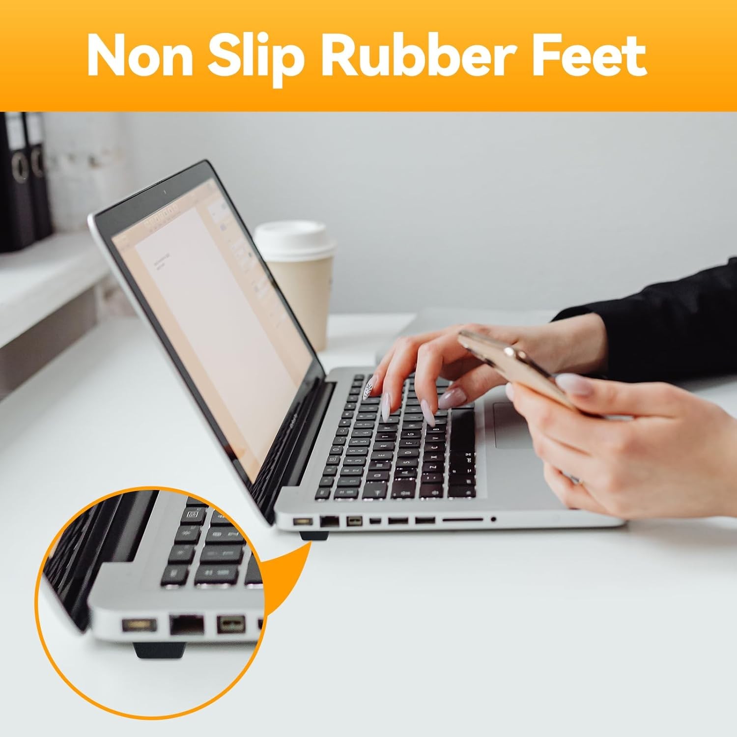 Rubber Feet for Electronics-Adhesive Rubber Feet 16PCS, Black Rubber Bumpers Sel