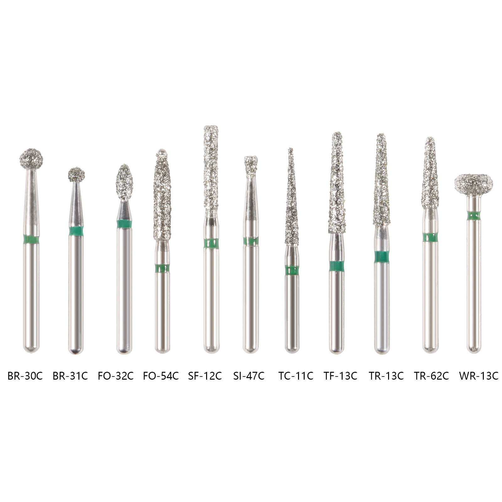 5Pcs/pack Dental Diamond Burs FG Needle Taper Fine Grit High Speed ns