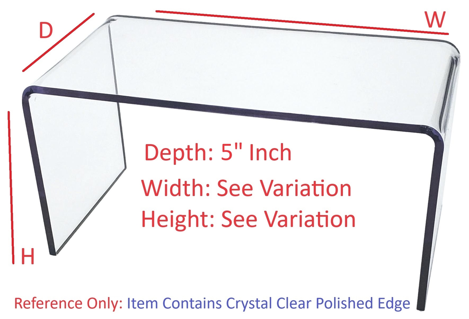T’z Tagz Any 5-Inch-Deep Clear Acrylic Riser Display Stand New 2 Pack Variation