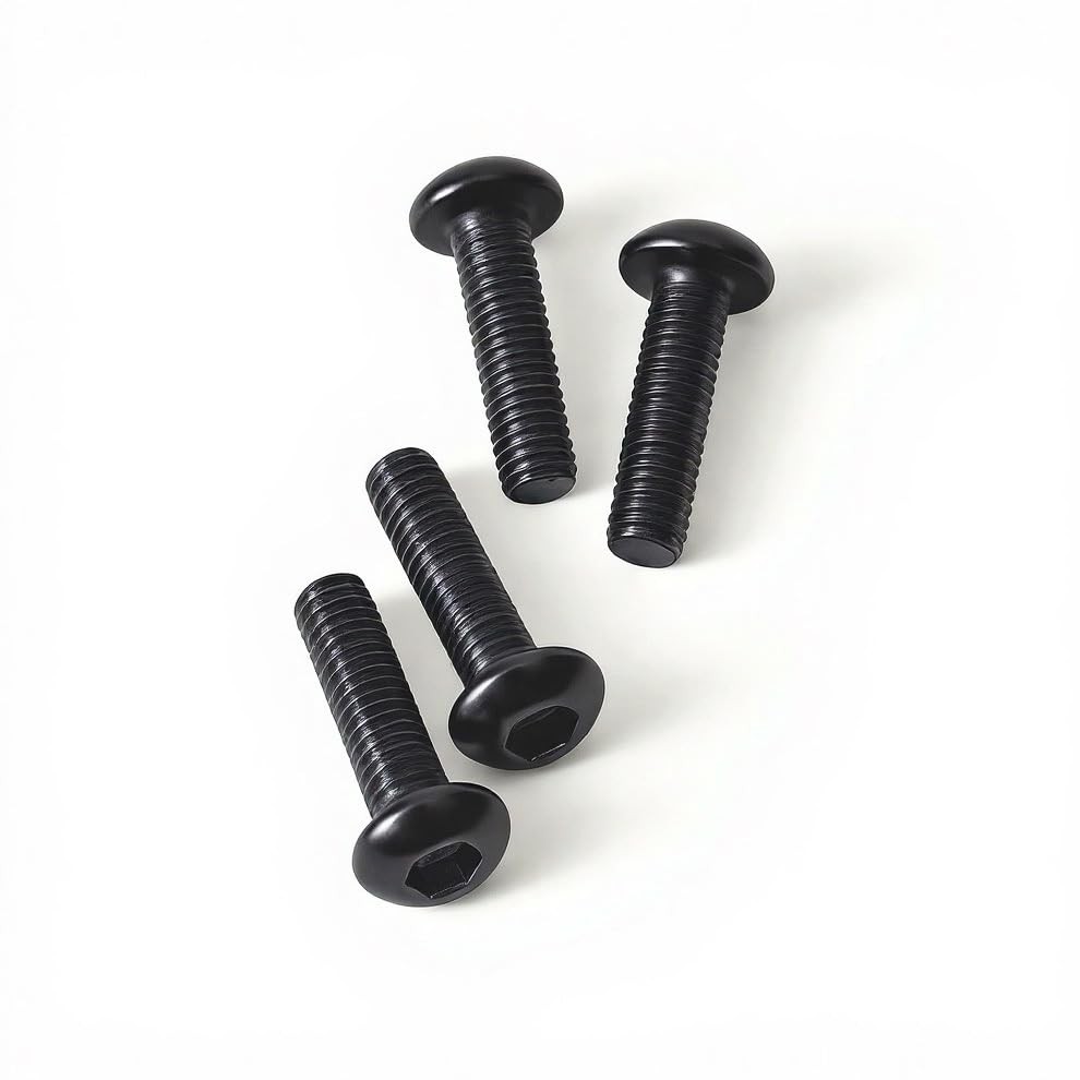 M3 X 4Mm (100 Pack) Button Head Socket Cap Screws, Black Oxide 304 Stainless Ste