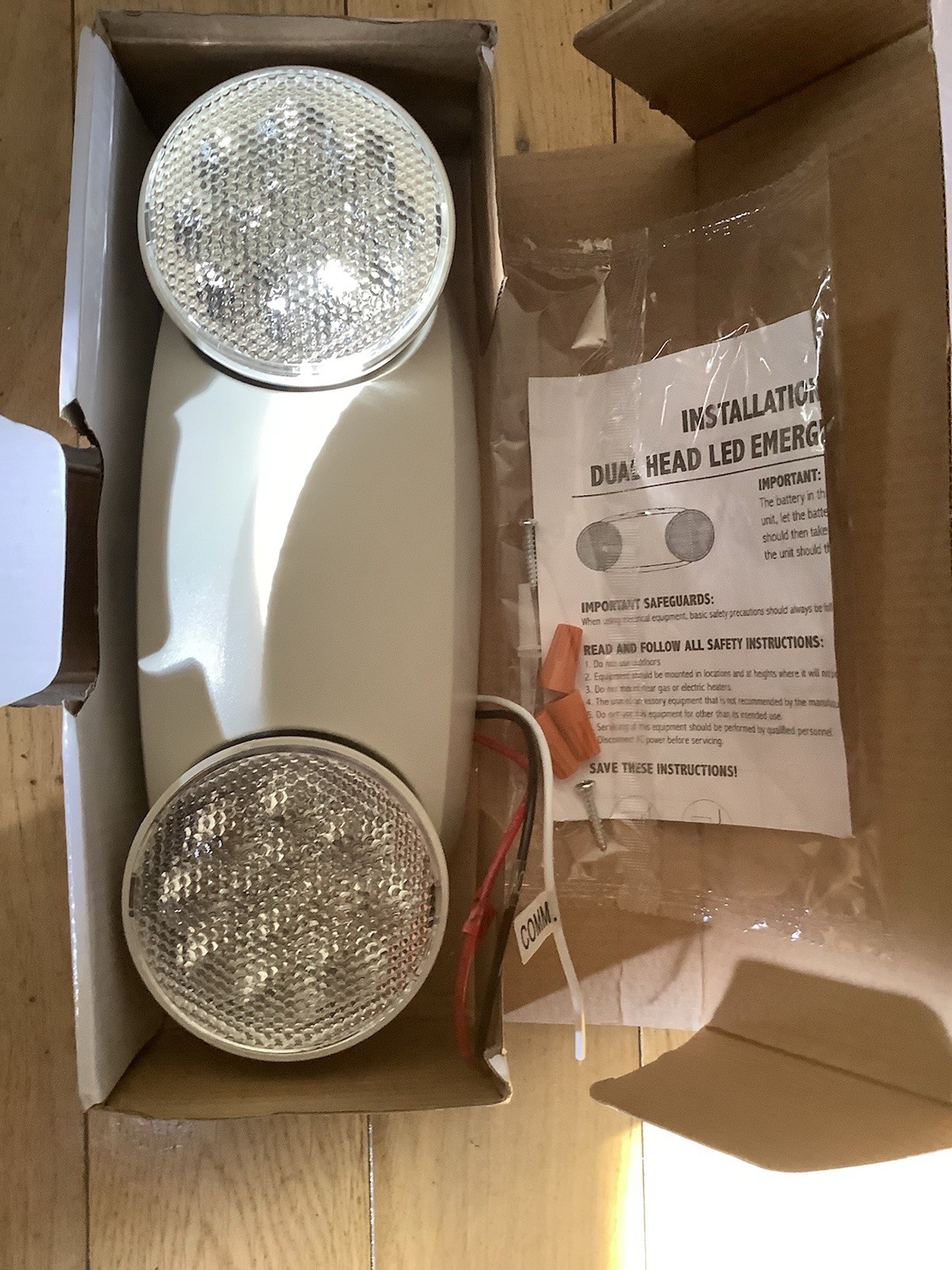 Lavex Industrial LED Round Head Emergency Lighting Unit 695RND