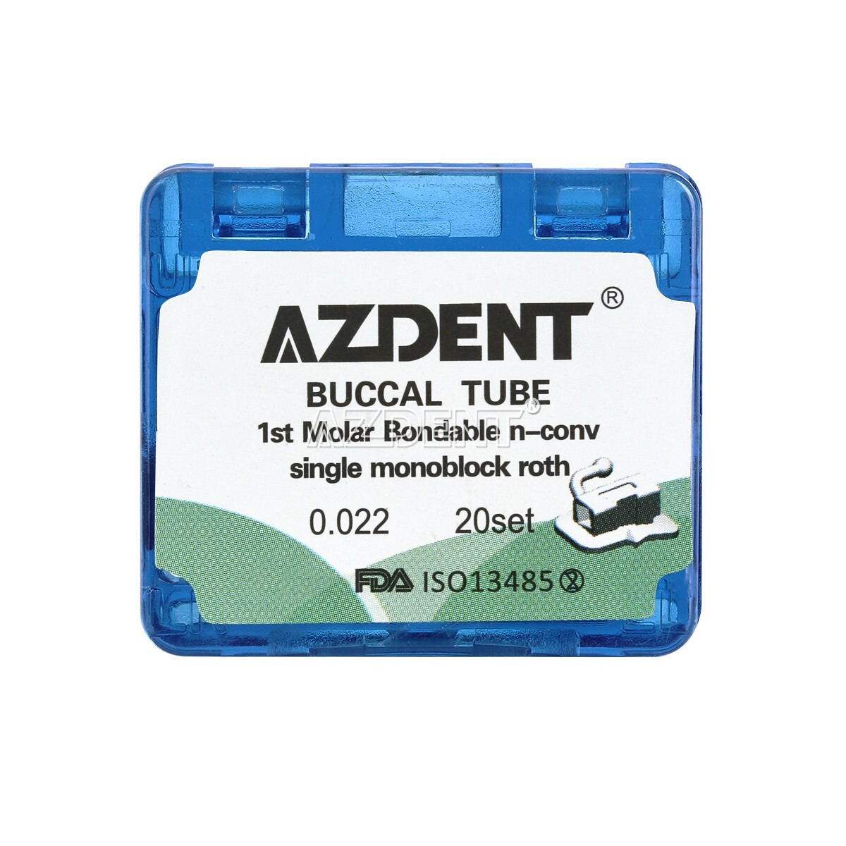 Dental Orthodontic Buccal Tube Roth 0.022 1st Molar Bondable Monoblock Non-Conv