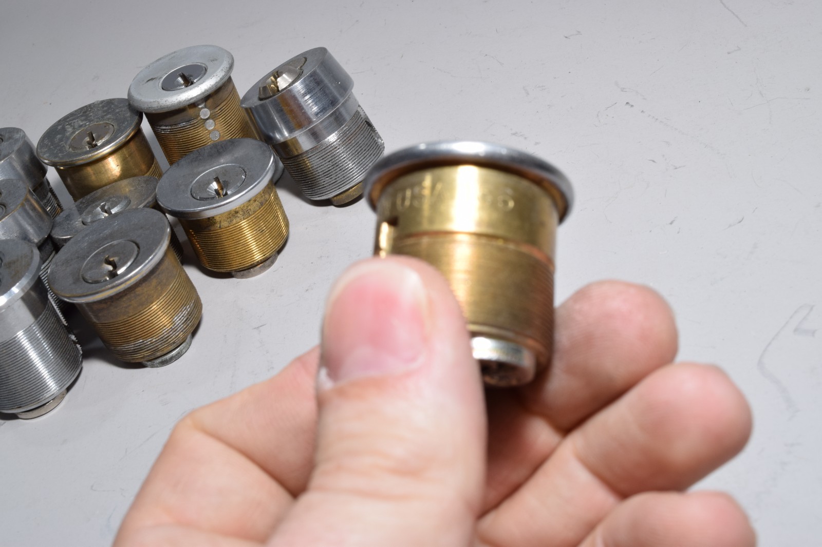 lot of 10 Locks cylinders Kaba, Falcon, Insta Key, Unmarked. 5647