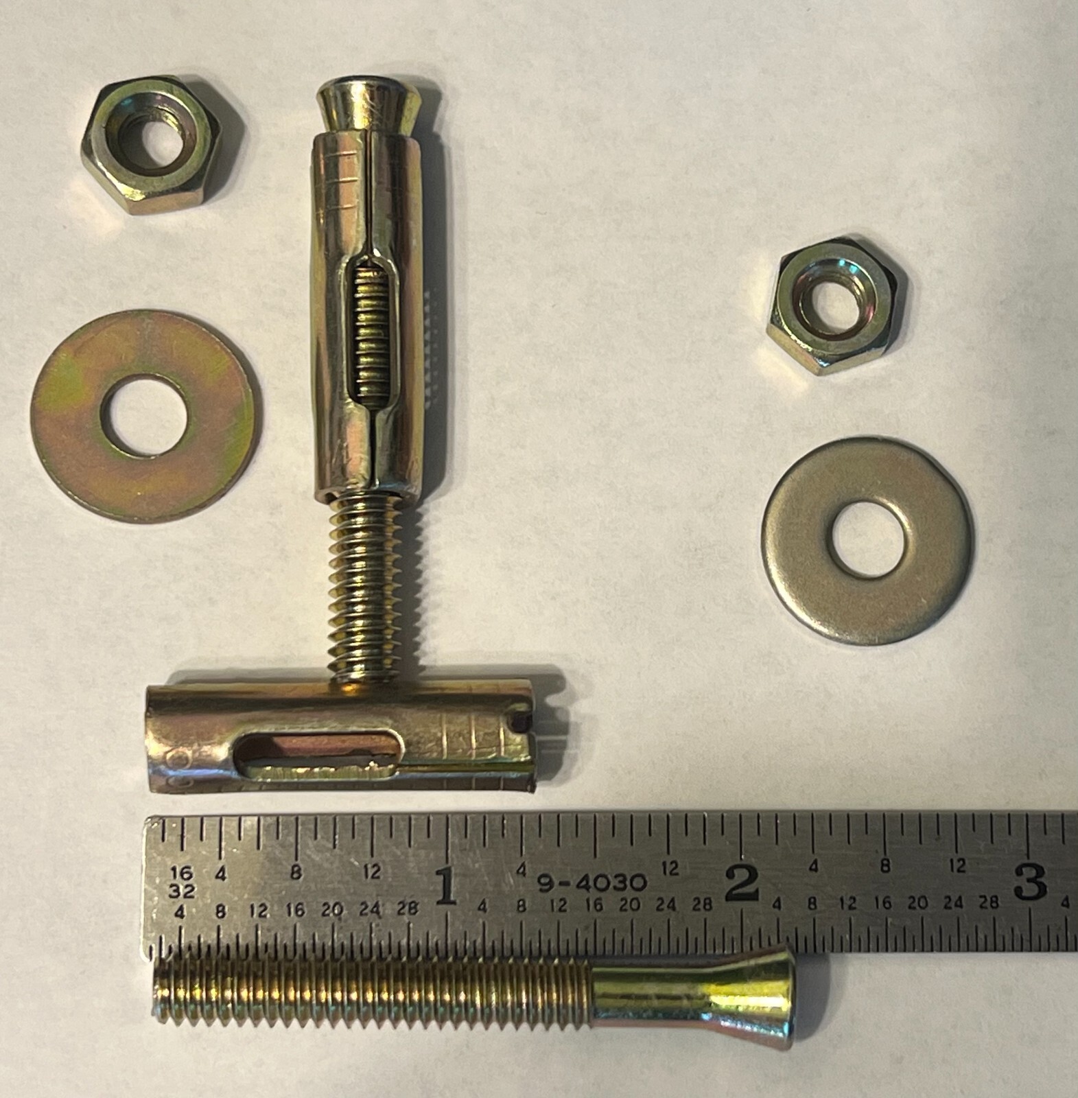 100 pcs. 1/4″ X 2 1/8″ OUTDOOR Concrete Sleeve Bolt ANCHORS with washers & nuts