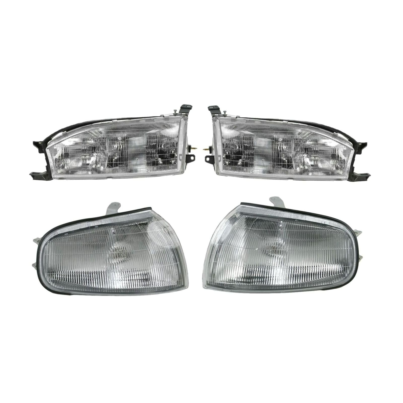 Headlights Parking Corner Lights 4pcs Kit Toyota Camry 92-94 Left Right