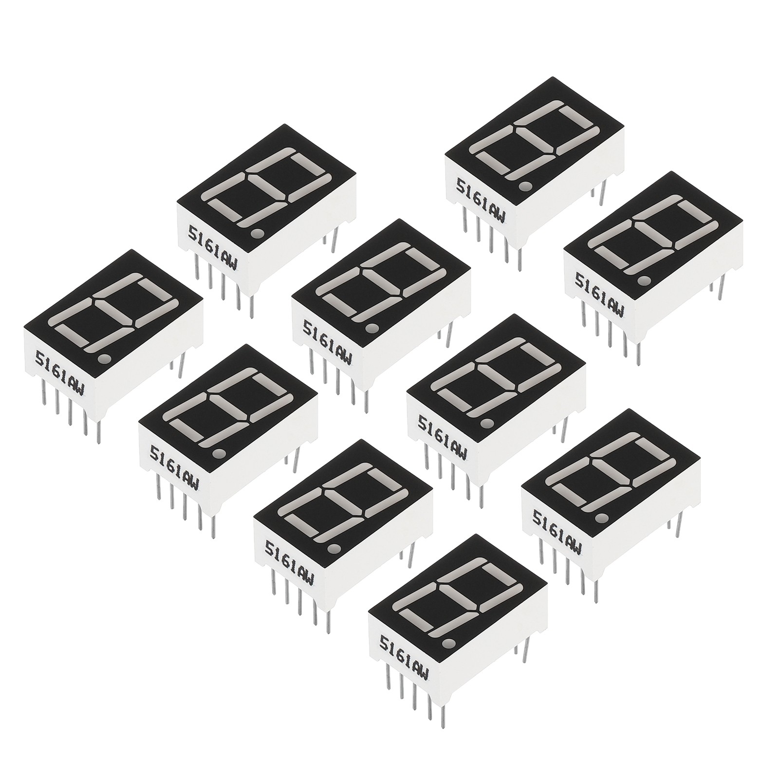 20 x LED Display Digital Tube Common Cathode 7 Segment 10 Pin 1 Bit 3.3V White