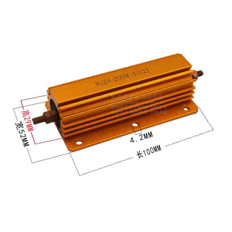 1Pc 0.1Ω to 100KΩ RX24-200W Watt Power Metal Resistor Tube AMP Test Dummy Load