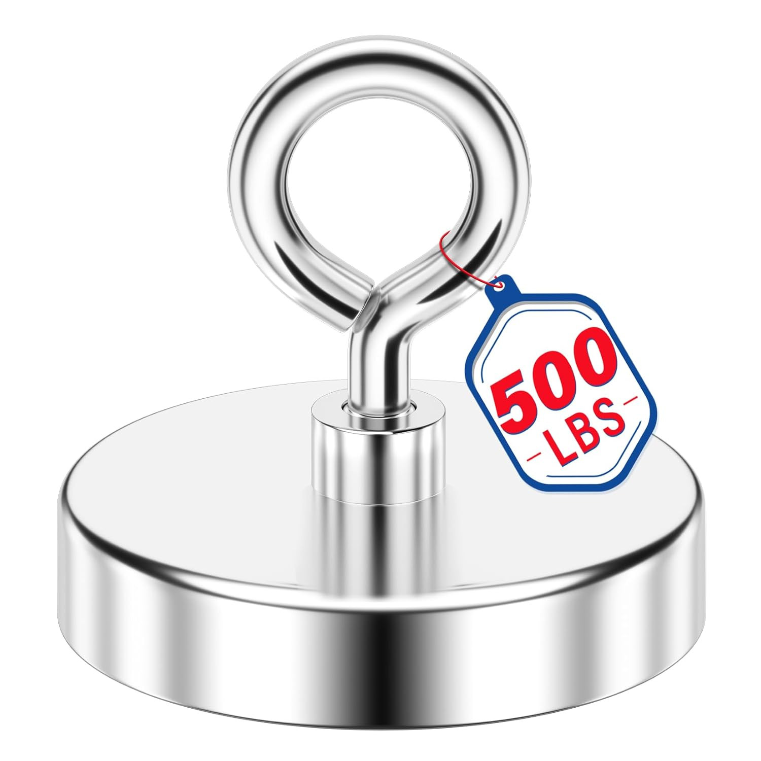Strong Fishing Magnet 2.36 inch 500lbs Rare Earth Magnet Heavy Duty Large Securi