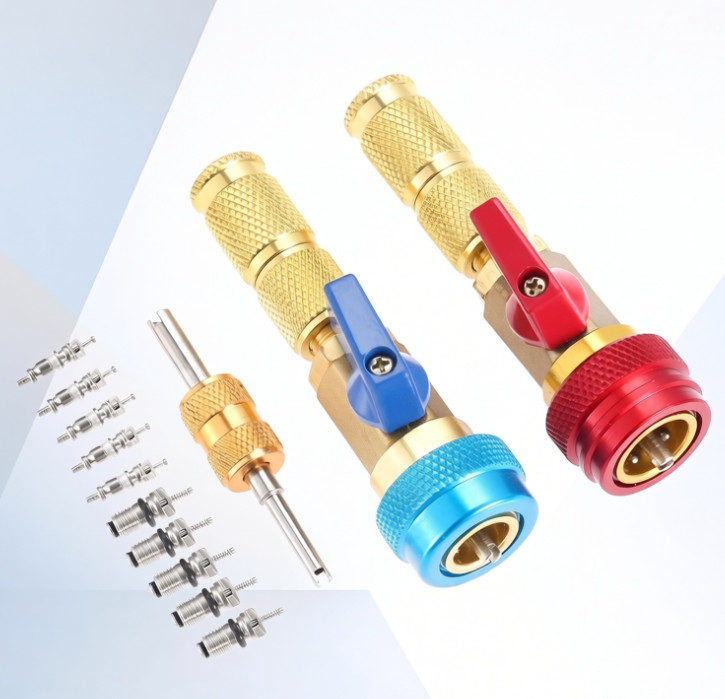 High Low Pressure Valve Core Remover Tools Kit For Refrigerant Air Conditioner