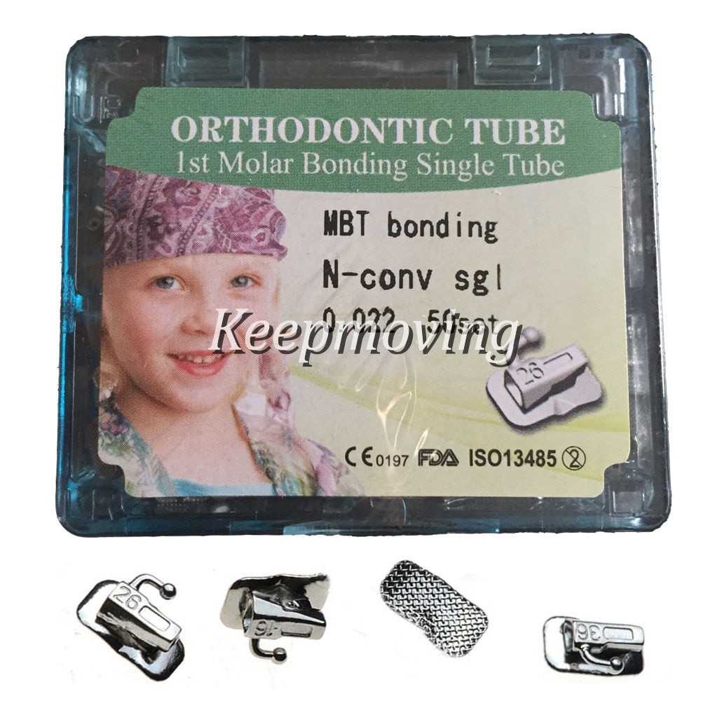200Pcs/Box Dental Orthodontic Buccal Tube 1st Molar Bondable Single MBT 0.022