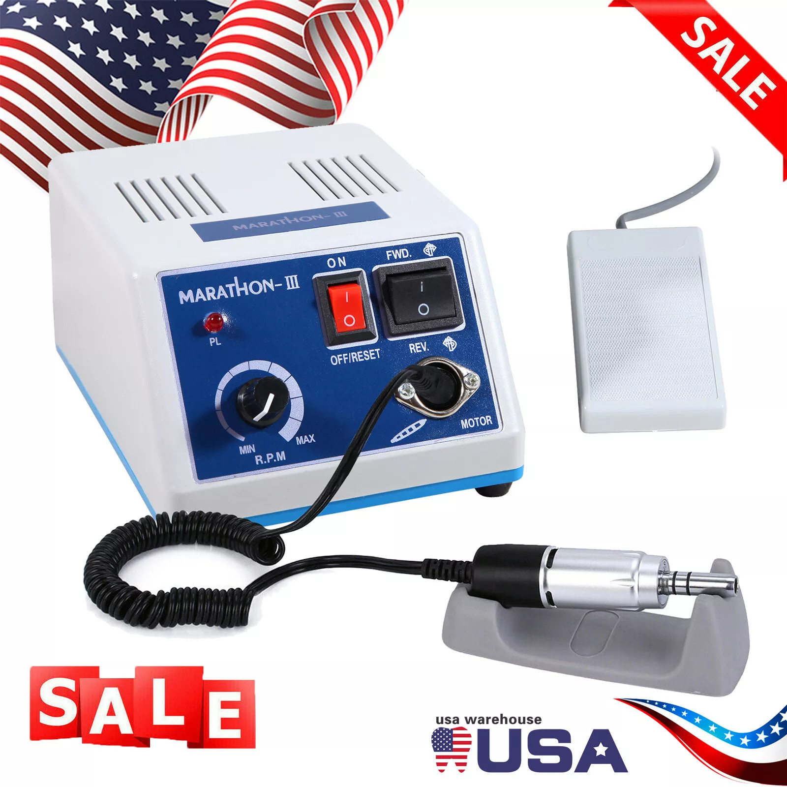 Dental Lab Marathon Electric Micromotor Polishing Unit+35K rpm Motor 108E