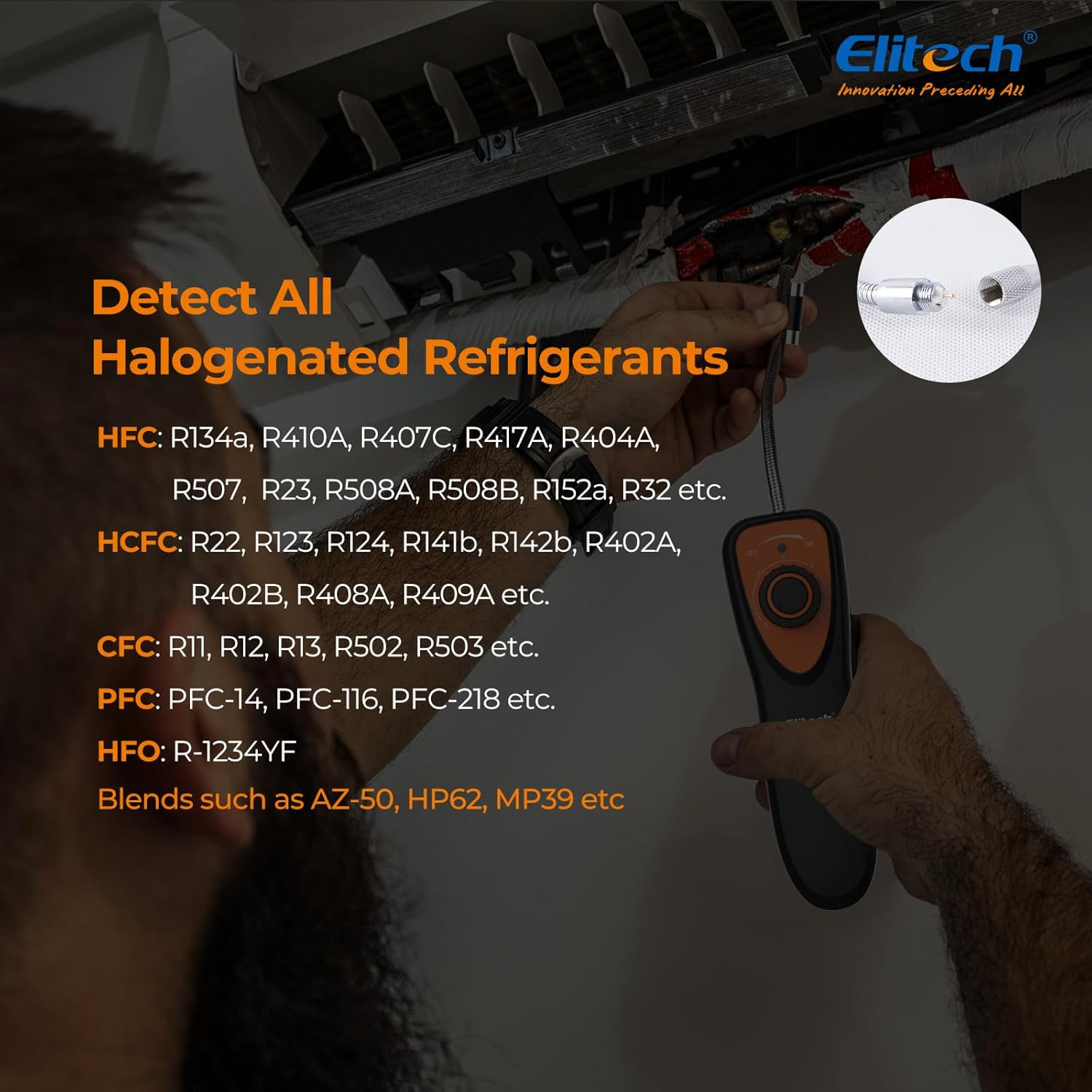 Refrigerant Leak Detector, CLD-100 Freon Leak Detector Car HVAC Halogen Refriger
