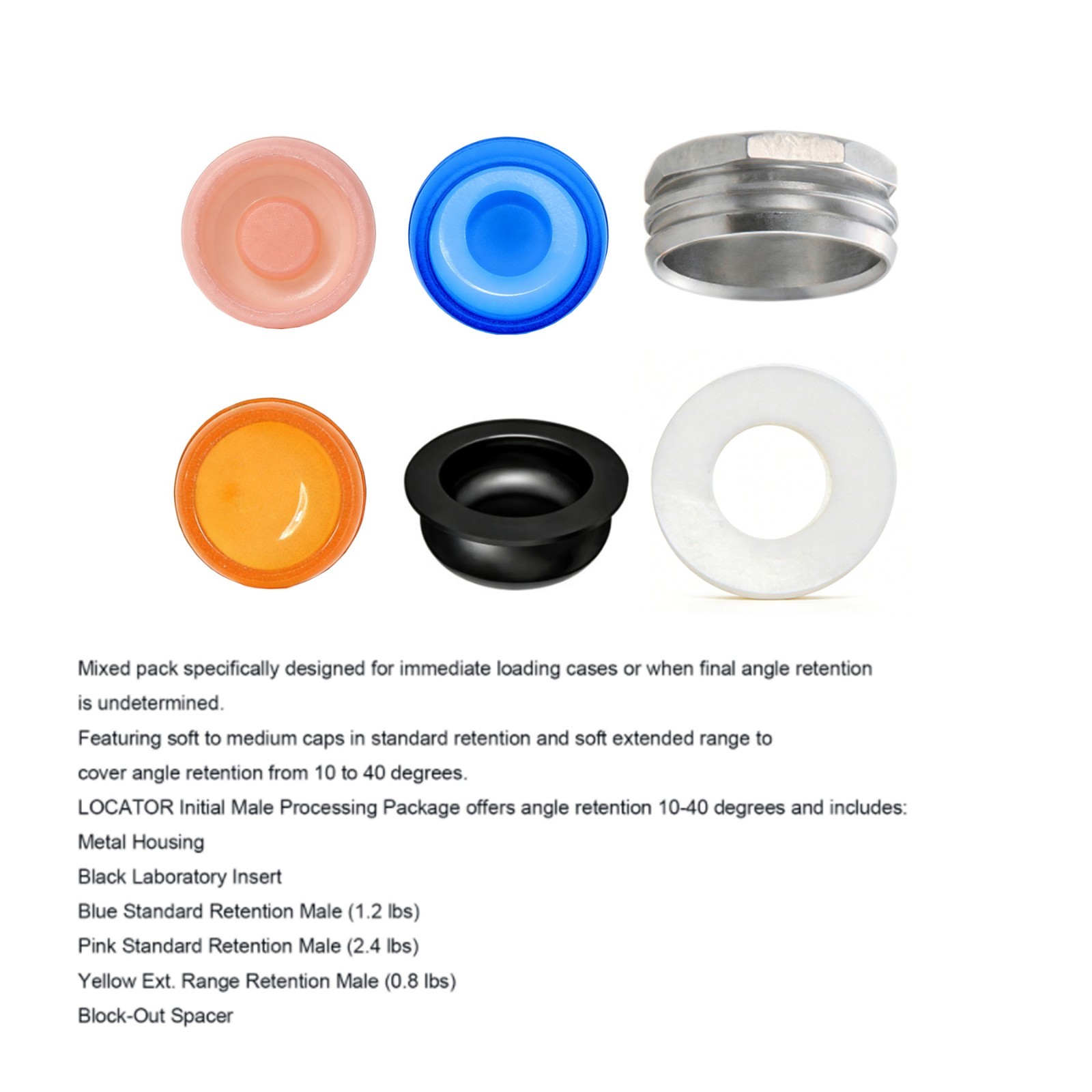 Dental retention Male cap zest locator overdenture abutment Replacement Inserts