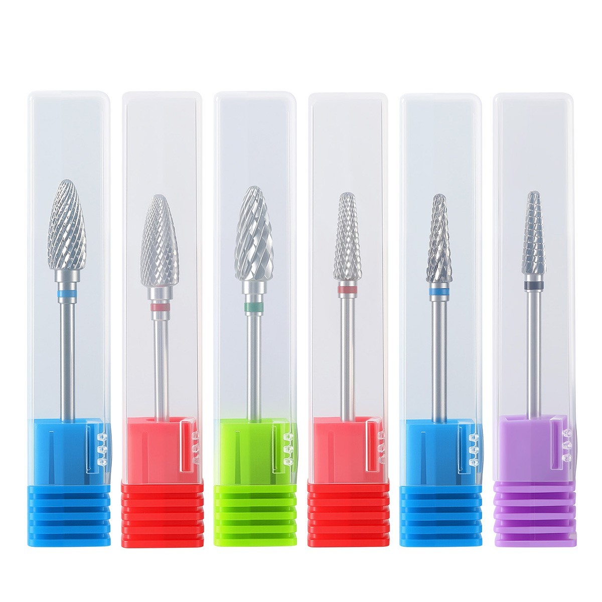 6 Types Dental Lab CNC Tungsten Carbide Burs Drills HP for Low Speed Handpiece