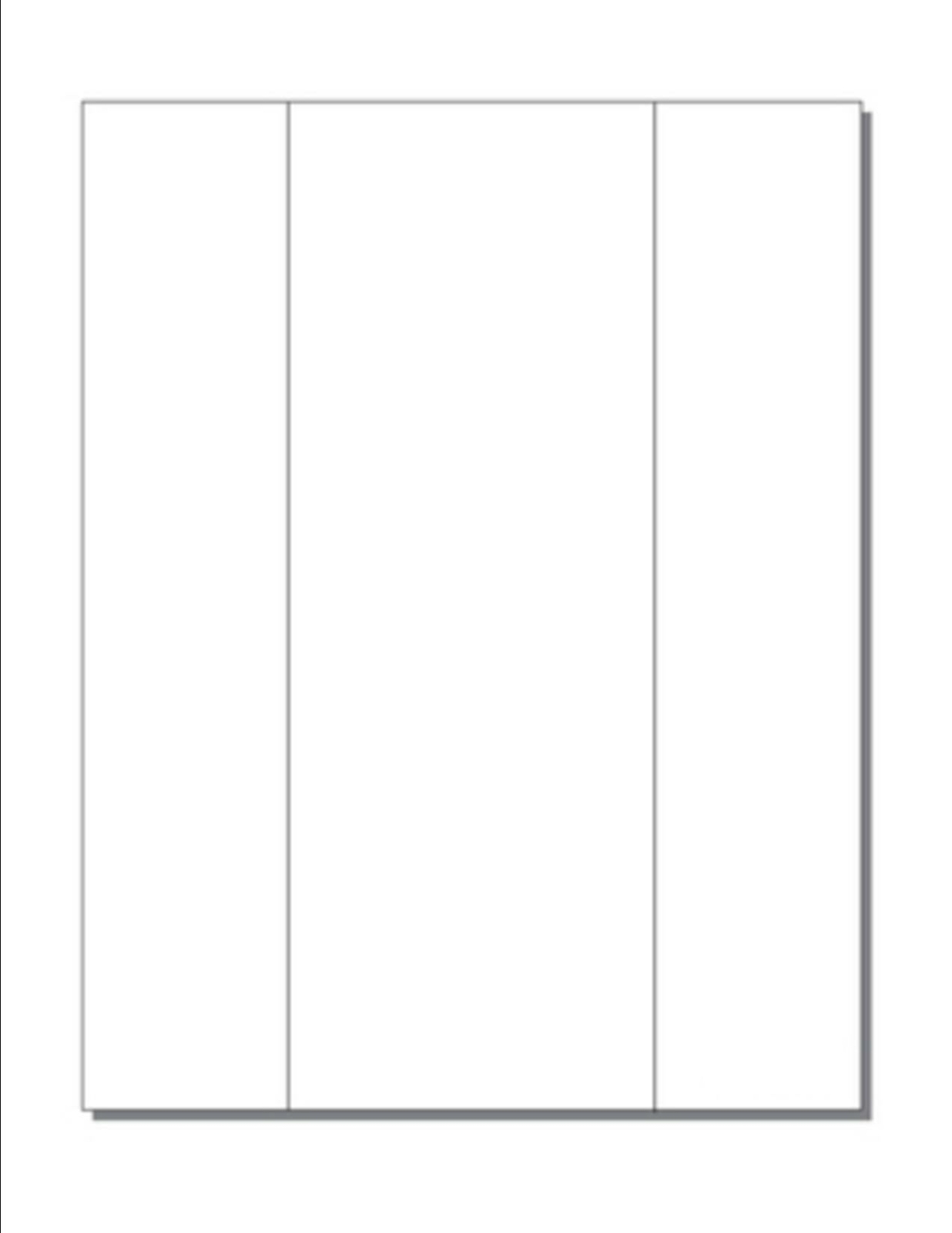 Print-Ready Tri-Fold Mailers (11″x 4″ folded) 1-UP on 8.5″x 11″ Wh Cvr- 250 Shts