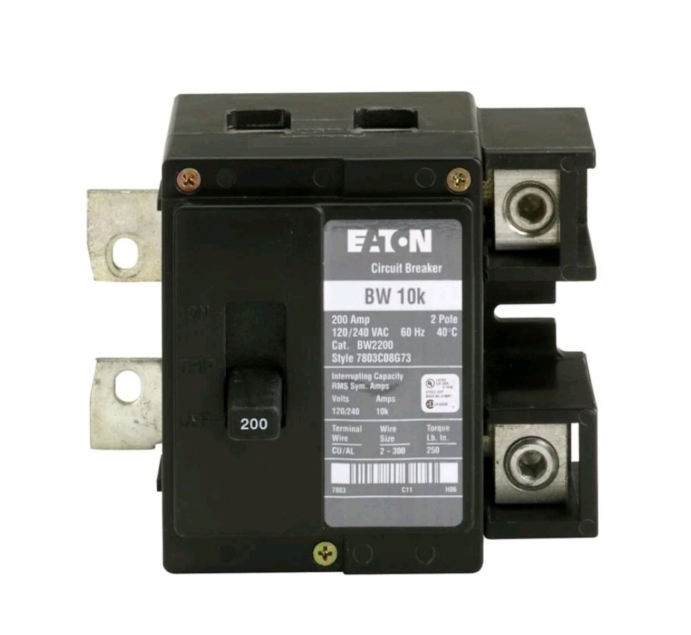 ✅NIB – EATON – BW2200 – CIRCUIT BREAKER, 2P, 200Amp✅