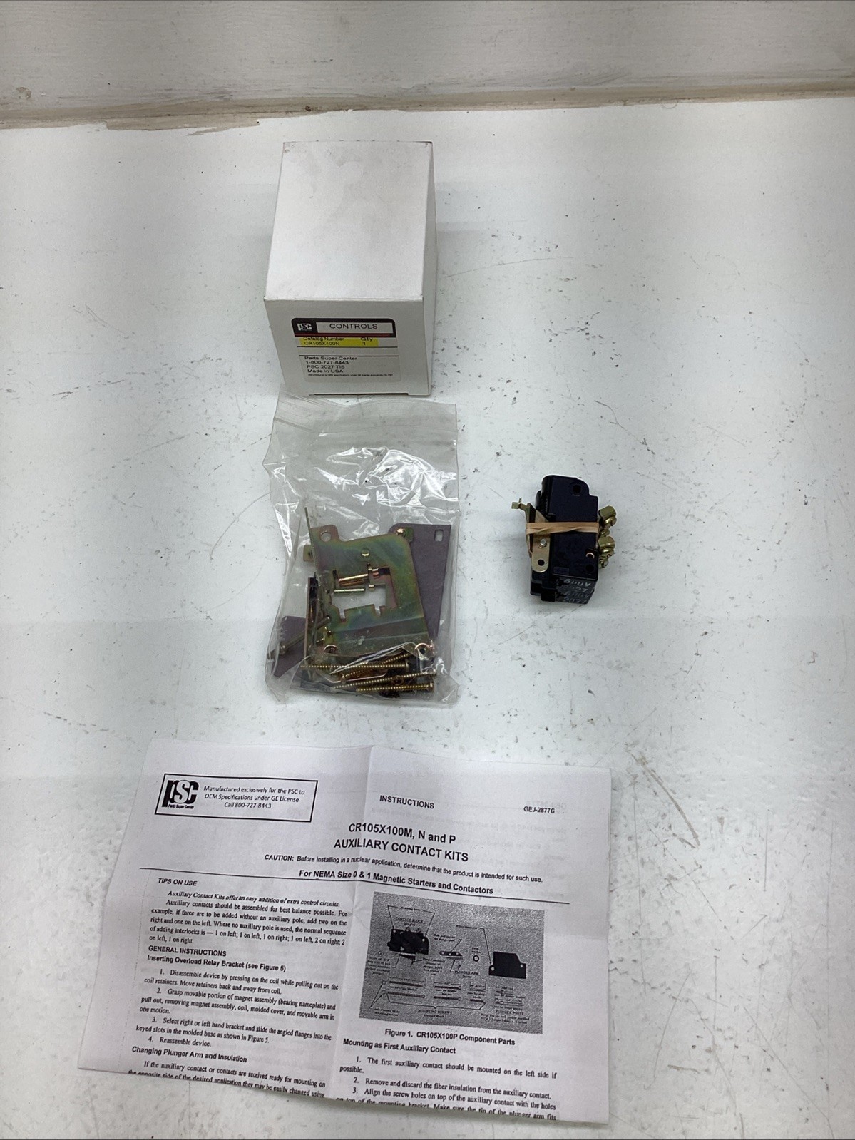 General Electric Auxiliary Contact Kit CR105X100N NIB