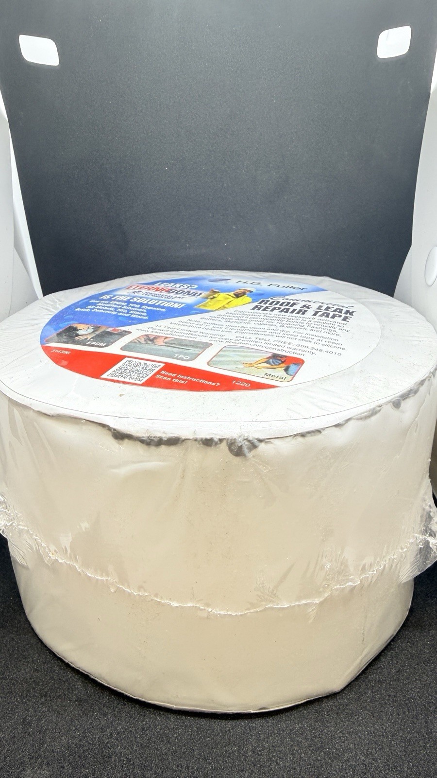 (open box) EternaBond Roof Repair Tape Waterproof RV 4″ x 50” White Seal Tape