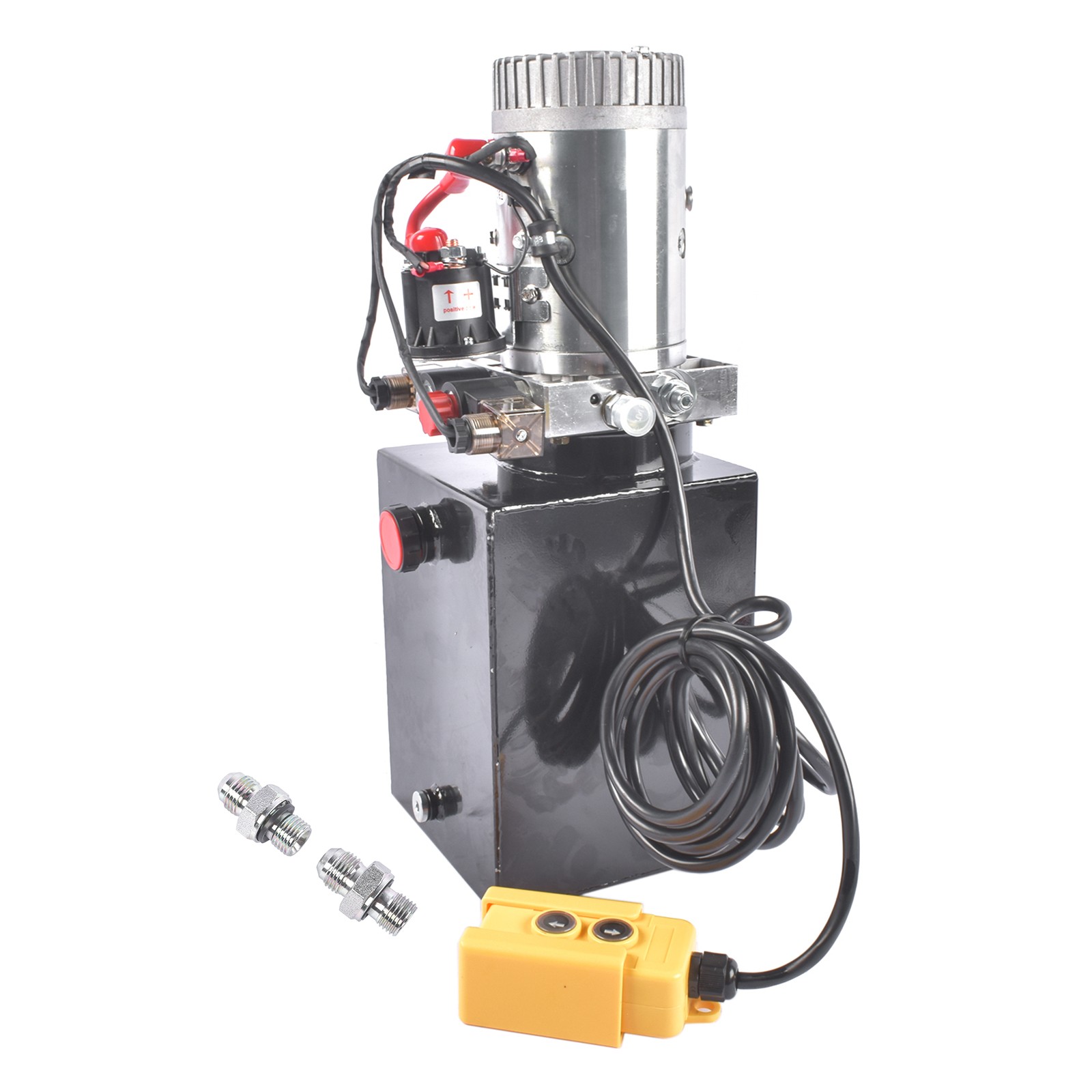 Power Unit Hydraulic Pump Dump Trailer 8 Quart Double Acting 3200 PSI Max 12V DC