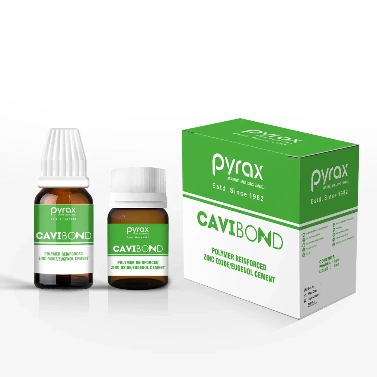 15gm and 8ml Dental Pyrax Cavibond Zinc Oxide Eugenol Temporary Cement FREE SHIP