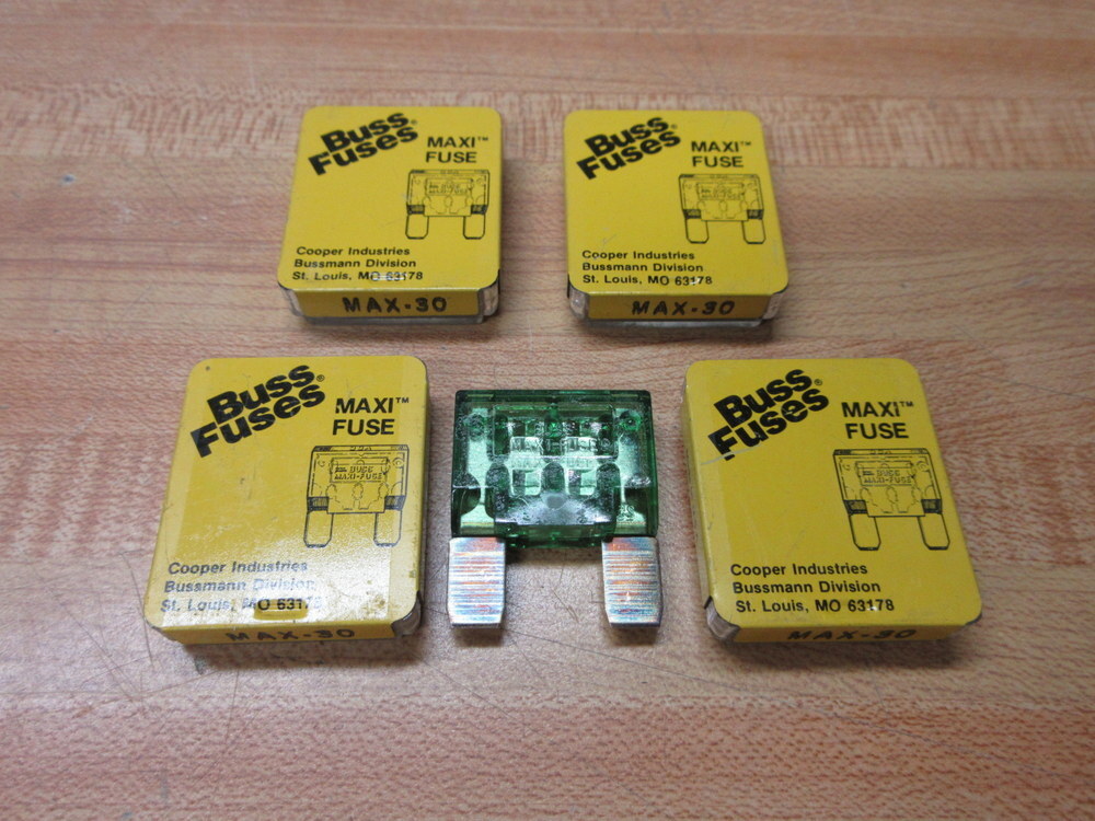 Buss MAX-30 Bussmann Fuse Cross Ref 6AYD9 (Pack of 4)