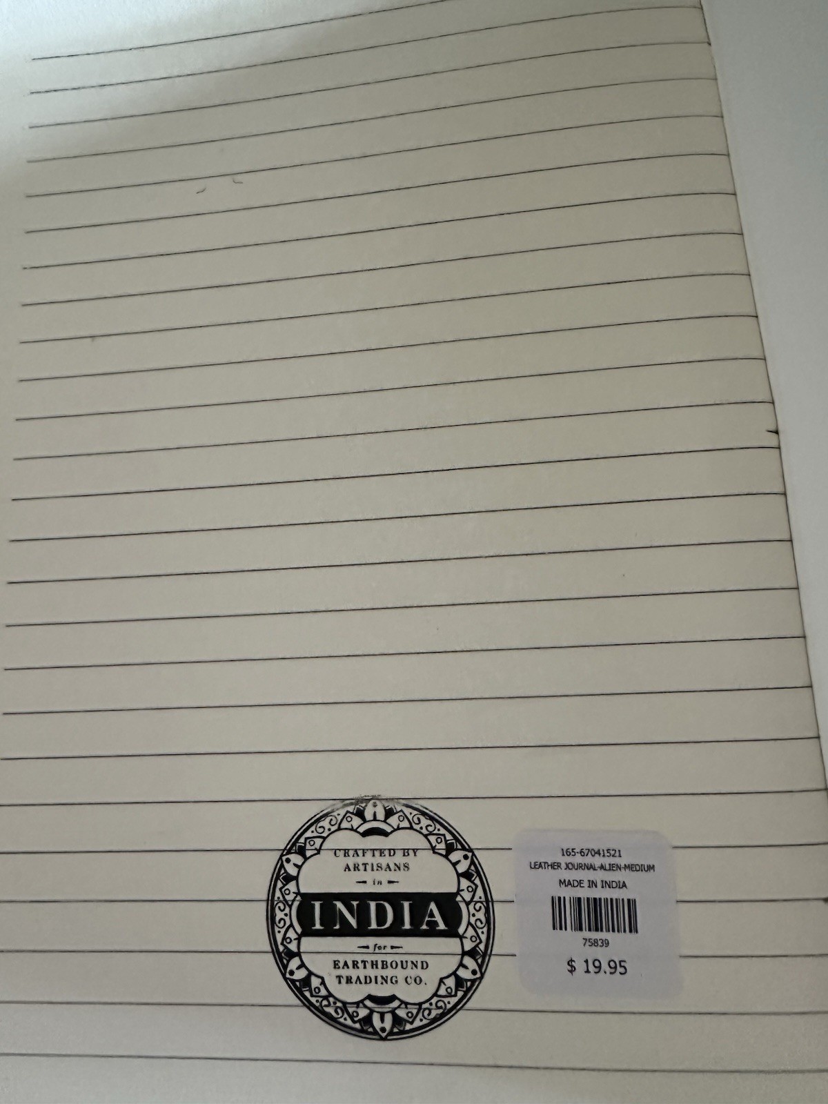 Earthbound Company Journal 9×6 Purple Alien Eyes Leather Notebook Made in India