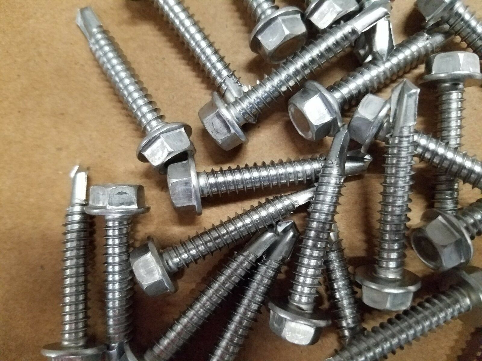 1/4″-14 X 1″ Unslotted Hex Washer Head Tek Screw 410 Stainless Steel