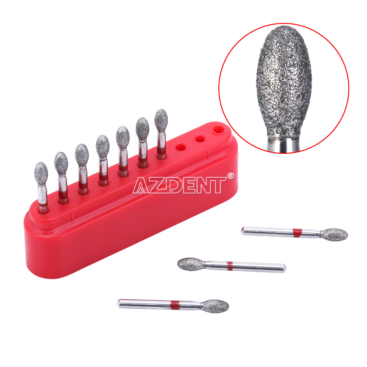 10 Pack Denal Diamond Burs 379-023F Fine Football FG for High Speed Handpiece